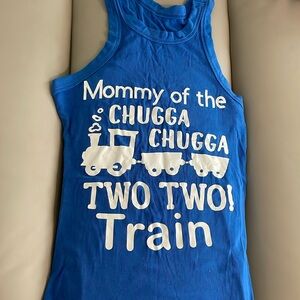 Mommy of the Chugga Chugga two two train birthday shirt